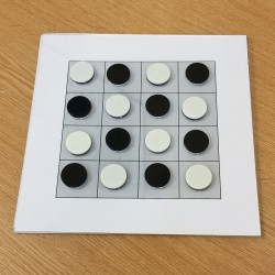 Flip-the-counters puzzle - using strategy to create the pattern.